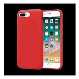 Apple iPhone 8 Plus İnce Mat Silikon Kılıf Kırmızı