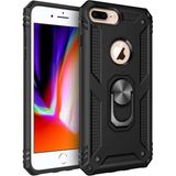 Apple iPhone 8 Plus Yüzüklü Tank Kılıf Siyah