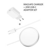 Apple Iphone Magsafe Manyetik Şarj Aleti İphone 11 12 13 14 Pro Max Plus Mini Tüm Serilere Uyumlu Usb-c 20W Adaptör - Beyaz