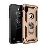 Apple İphone X Kılıf Sofya Yüzüklü Silikon Kapak - Gold