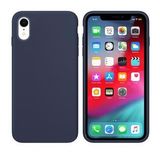 Apple iPhone XR İçi Kadife Silikon Kılıf Lacivert