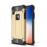 Apple iPhone XS Max 6.5 ile Uyumlu Kılıf Çİft Katman Koruyucu Crash Military Tank Kılıf - Gold