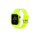 Apple Koruyucu Kasalı Şeffaf Sarı Saat Kordonu, 42,44,45,49 Mm