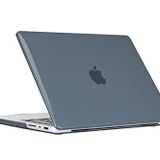 Apple Macbook Pro 14inç M1/M2 A2442 A2779 ile uyumlu Kılıf Kristal Ön Arka Şeffaf Kapak Siyah