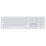 Apple Touch ID özellikli ve Sayısal Tuş Takımlı Magic Keyboard: Bluetooth, şarj edilebilir. Apple çipe sahip Mac bilgisayarlarla çalışır; Türkçe Q Klavye, Beyaz tuşlar (USB-C)