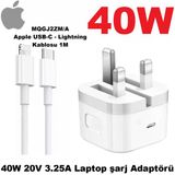 Apple Usb-C - Lightning Kablosu (1 M) - Mqgj2zm/A + 40W Laptop Şarj Adaptörü