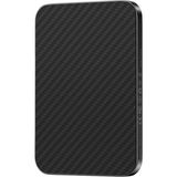 Apple Uyumlu Brendy Kevlar Fiber Tasarım 5.000 Mah 20W Type-C ve 15W Kablosuz Şarj Slim Magsafe Powerbank - Siyah