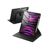 Apple Uyumlu iPad Air 13 İnç 2024 360 Derece Dönebilen Standlı Pino Tablet Kılıfı Kapaklı Kılıf siyah