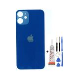 Apple Uyumlu iPhone , , 12 Arka Cam Kapağı + Yapıştırıcı + Tamir Set - Mavi Mavi