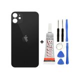 Apple Uyumlu iPhone , , 12 Arka Cam Kapağı + Yapıştırıcı + Tamir Set - Siyah Siyah
