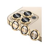 Apple Uyumlu iPhone 12 Pro Kamera Lens Koruyucu 3'lü Set Safir Çizilmez. Altın