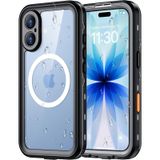 Apple Uyumlu iPhone 17 İle Uyumlu Kılıf Su Geçirmez 360 Derece Koruma Waterproof Telefon Kılıfı Siyah