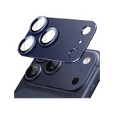 Apple Uyumlu iPhone 17 Pro Max Tek Parça Tam Kapatan Metal Temperli Kamera Lens Koruyucu Mavi