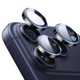 Apple Uyumlu iPhone 17 Pro Ve 17 Pro Max Metal Çerçeveli Temperli Kamera Lens Koruyucu Mavi