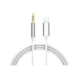 Apple Uyumlu iPhone Aux Kablosu Lightning To 3.5mm Jack Çevirici Dönüştürücü Beyaz Bluetooth Gerektirmez