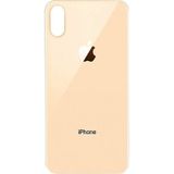 Apple Uyumlu iPhone Xs Max Arka Kapak Lazer Kesim Pil Kapağı Cam - - Gold Yeşil