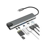 Apple Uyumlu MacBook Pro Air Usb Type-C Hub Dönüştürücü Çevirici Çoklayıcı 8