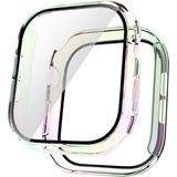 Apple Watch 10-11 46MM Sert Pc Kasa Electroplatink Çerçeveli Ekran Koruyucu Apple Watch Gard 36 - Colorful