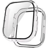 Apple Watch 10-11 46MM Sert Pc Kasa Electroplatink Çerçeveli Ekran Koruyucu Apple Watch Gard 36 - Şeffaf