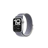 Apple Watch 10 42mm - 38/40/41mm Kordon 2023 Point Hasır Kordon Strap Kayış 2/3/4/5/6/se/7/8/9 Gri-Mavi
