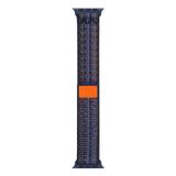 Apple Watch 10 42mm - 38/40/41mm Kordon 2023 Point Hasır Kordon Strap Kayış 2/3/4/5/6/se/7/8/9 Mavi