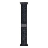 Apple Watch 10 42mm - 38/40/41mm Kordon 2023 Point Hasır Kordon Strap Kayış 2/3/4/5/6/se/7/8/9 Siyah