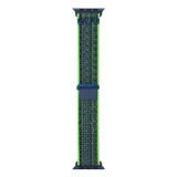Apple Watch 10 42mm - 38/40/41mm Kordon 2023 Point Hasır Kordon Strap Kayış 2/3/4/5/6/se/7/8/9 Yeşil