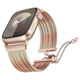 Apple Watch 10 42Mm Zore Krd-137 Metal Hasır Kordon