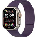 Apple Watch 2-3-4-5-6-7-8-10 Se Ultra Uyumlu Manyetik Desenli Spor Silikon Kordon (42/44/45/46/49) Mor