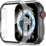 Apple Watch 2-3-4-5-6-Se-7-8-9 40MM Uyumlu Sert Pc Kasa ve Ekran Koruyucu Kılıf - Şeffaf