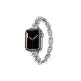 Apple Watch 2/3/4/5/6/7/8/9/Se/Nike 38Mm 40Mm 41Mm Metal Kordon Tasarım (Krd-104)