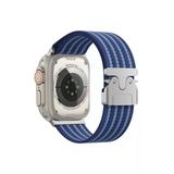 Apple Watch 2/3/4/5/6/7/8/9/Se/Ultra/Ultra 2 Seri 49Mm Hasır Örgülü Kordon Tasarım (Krd-133)