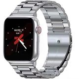 Apple Watch 38Mm 40Mm 41Mm Watch Seri 3 4 5 6 7 Se Uyumlu Ironweft Döküm Çelik Metal Kordon Gümüş