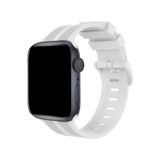 Apple Watch 38mm Kr408 Çizgili Silikon Kordon - Beyaz
