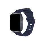Apple Watch 38Mm Kr408 Çizgili Silikon Kordon (Saat Değildir) - Lacivert