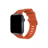 Apple Watch 38Mm Kr408 Çizgili Silikon Kordon (Saat Değildir) - Turuncu