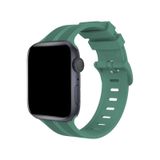 Apple Watch 38mm Kr408 Çizgili Silikon Kordon - Yeşil