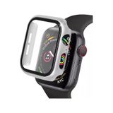 Apple Watch 41mm Camlı Kasa Ekran Koruyucu - Gümüş