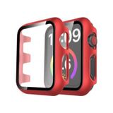 Apple Watch 41mm Camlı Kasa Ekran Koruyucu - Kırmızı