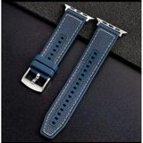 Apple Watch 42/44Mm Dikiş Desenli Dokuma Silikon Kordon