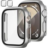 Apple Watch 42Mm 4-5-6 Se Seri Uyumlu Starlight 360 Derece Koruma Ve Temperli Cam Ekran Koruyucu Gümüş
