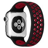 Apple Watch 42mm Ayarlı Delikli Silikon Kordon - Lacivert-Beyaz