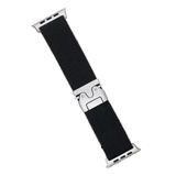 Apple Watch 42Mm Forest Kumaş Kordon - Siyah-(5796)