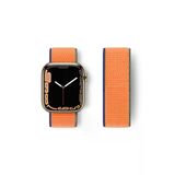 Apple Watch 42Mm Hasırlı Cırtcırtlı Kordon - Turuncu
