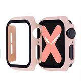 Apple Watch 42mm ile uyumlu Full Kasa Korumalı Ekran Koruyucu Pembe