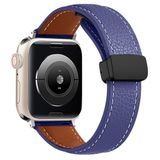 Apple Watch 42Mm Kr414 Daks Deri Kordon - Lacivert