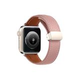 Apple Watch 42Mm Kr414 Daks Deri Kordon - Pembe
