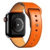 Apple Watch 42Mm Kr415 Luaz Deri Kordon - Turuncu