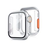 Apple Watch 44mm Watch 49mm Kasa Dönüştürücü ve Ekran Koruyucu - Gümüş