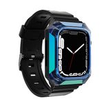 Apple Watch 44mm Zore KRD-88 Sert PC Kasa Koruyuculu Silikon Kordon